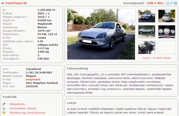 Forrás: hasznaltauto.hu Forrás: hasznaltauto.hu