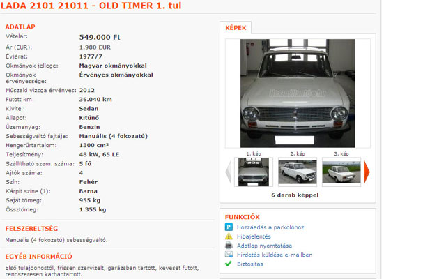 Forrás: hasznaltauto.hu Forrás: hasznaltauto.hu