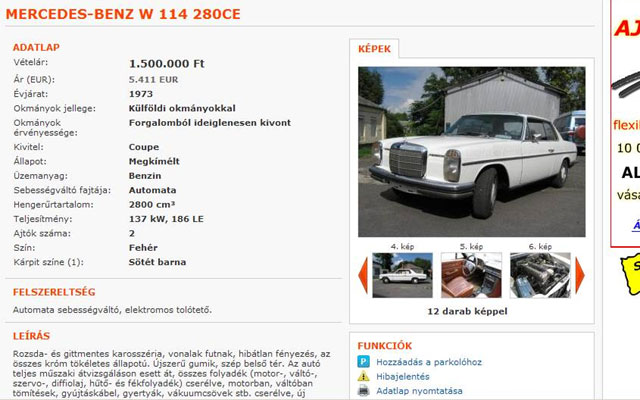 Forrás: hasznaltauto.hu Forrás: hasznaltauto.hu